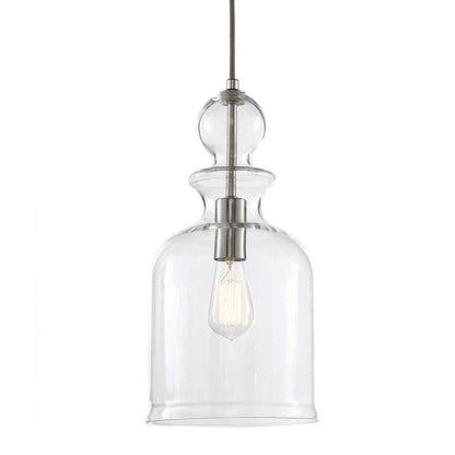 Home Decorators Collection 8.38 in. 1-Light Brushed Nickel Pendant