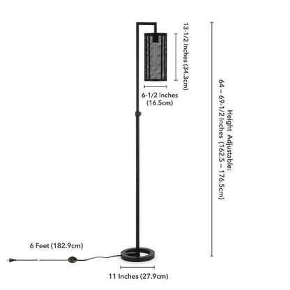 Meyer&Cross Parthen 69-1/2 in. Blackened Bronze Floor Lamp