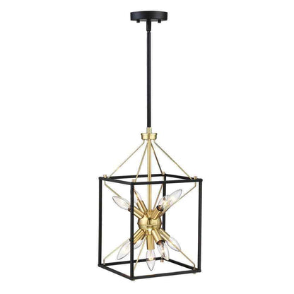 PUDO 10 in. 1-Light Black Painting White Vanity Light Chandelier15-M-50929