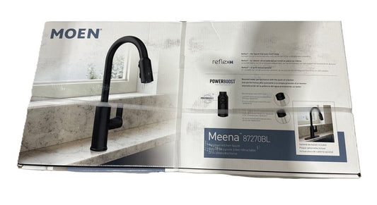 MOEN Meena Single-Handle Pull-Down Sprayer Kitchen Faucet Matte Black
