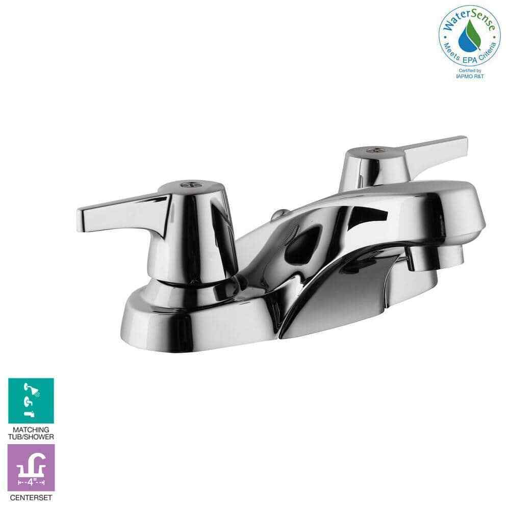Glacier Bay Aragon 4 in. 2-Handle Low-Arc Bathroom Faucet without Pop-Up Drain