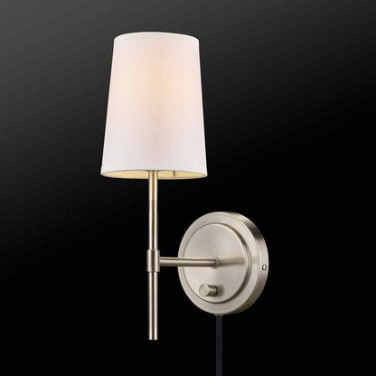 Hampton Bay Ridgeway 1-Light Brushed Nickel Wall Sconce