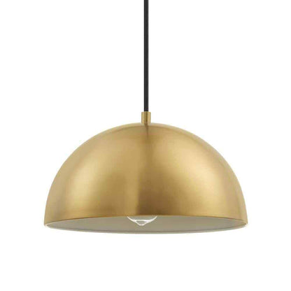 Novogratz x Globe Electric Hazel 1-Light Matte Brass Shaded Pendant Light