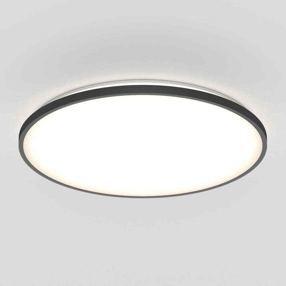 Artika Europa Modern Black LED CCT 3 Flush Mount Ceiling Light Fixture