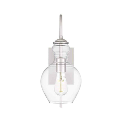 Home Decorators Bakerston 1-Light Polished Nickel Wall Sconce