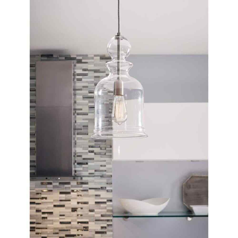 Progress Lighting Staunton Collection 9 in. 1-Light Brushed Nickel Pendant