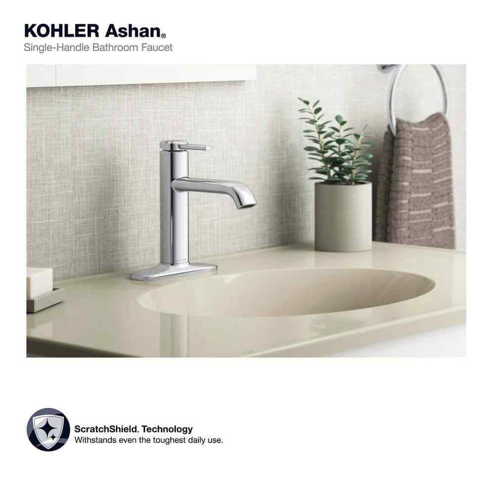 KOHLER Ashan Single Hole Single-Handle Bathroom Faucet in Polished Chrome