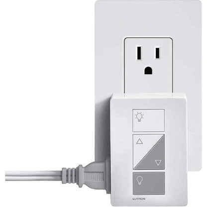 Lutron Caseta Smart Lighting Dimmer for Table Lamps 100W LED Bulbs PD-3PCL-WH