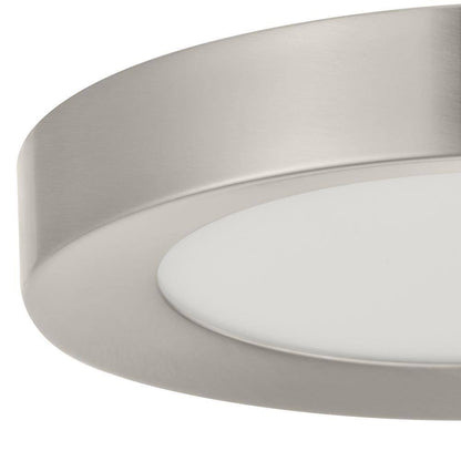 Home Decorators Calloway 11 in. Brushed Nickel Integrated LED 5CCT Flush Mount