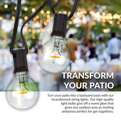 Newhouse Lighting 17 ft. Plug-in Globe Bulb LED String Lights