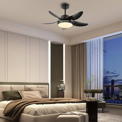 HKMGT 37.8 in. 5-Blade Smart Black Ceiling Fan w/ LED Light and Remote Control