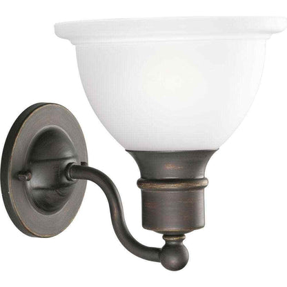 Progress Lighting Madison 1-Light Antique Bronze Glass Traditional Bath Vanity