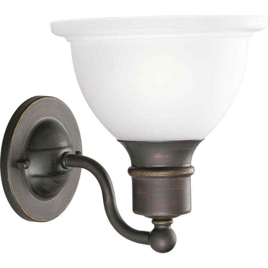 Progress Lighting Madison 1-Light Antique Bronze Glass Traditional Bath Vanity