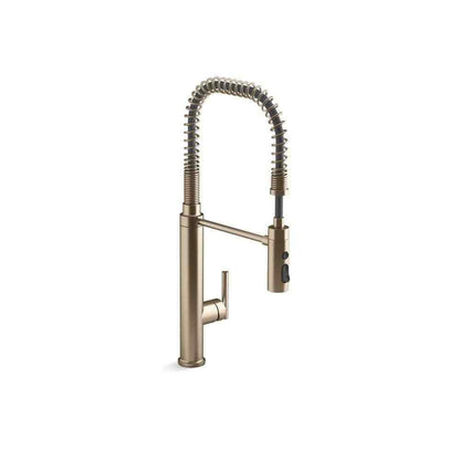 KOHLER Purist Single-Handle Standard Kitchen Faucet in Vibrant Brushed Bronze