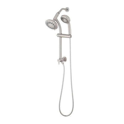 Glacier Bay 6-Spray Wall Bar Rain can Showerhead w/ 6-Spray Hand shower
