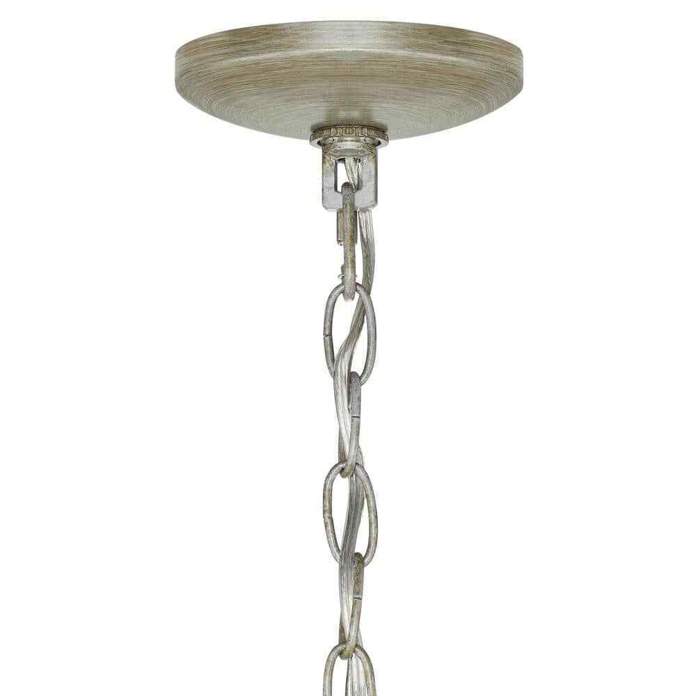 Home Decorators Sarolta Sands Silver Leaf Mini Pendant Light Fixture Caged Orb