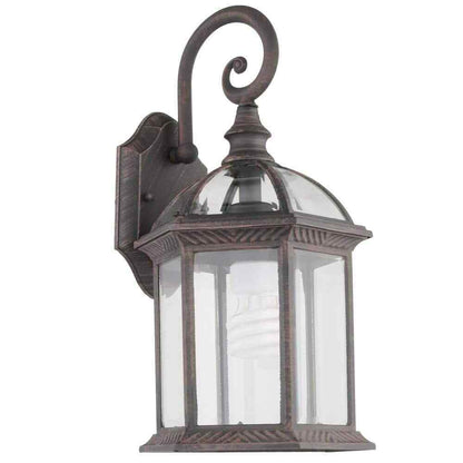 Hampton Bay Wickford Weathered Bronze Wall Light Fixture w/ Clear Glass (2-Pack)