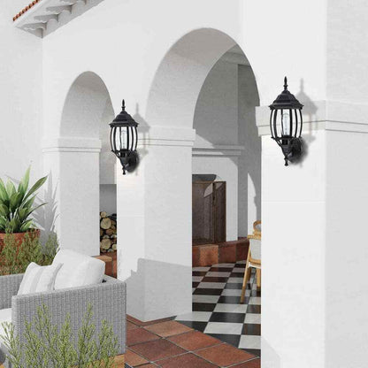 Hukoro 1-Light 16.85-in Matte Black Outdoor Wall Lantern Sconce F14491-WL-BK