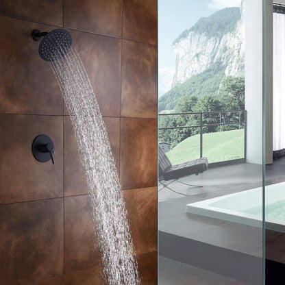 SUMERAIN Single Handle 1-Spray Shower Faucet 1.8GPM Pressure Balance Matte Black