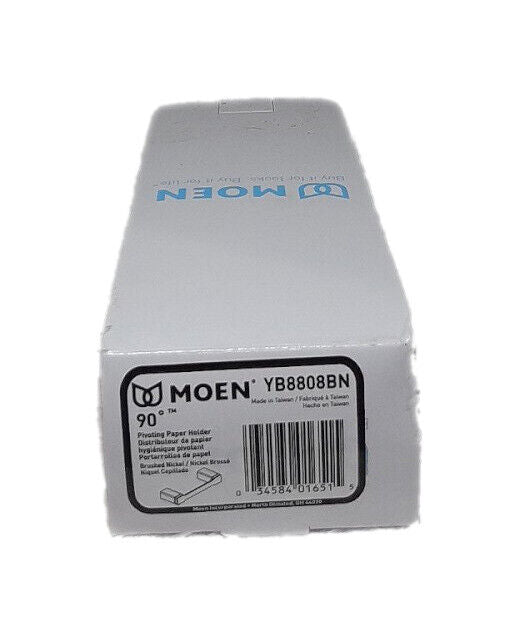 MOEN Bathroom Pivoting Double Post Toilet Paper Holder in Brushed Nickel