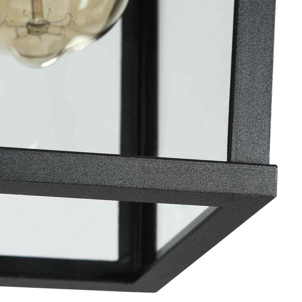 LNC Modern Black Outdoor Pendant Coastal Hanging Lantern w/ Clear Glass Shade