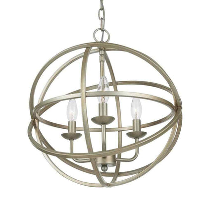 Home Decorators Sarolta Sands 3-Light Antique Silver Orb Chandelier