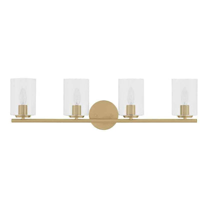 Hampton Bay Champlain 31.5 in. 4-Light Satin Brass Bathroom Vanity Light