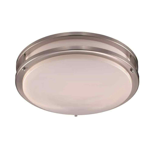 Bel Air Lighting Barnes 14 in. Brushed Nickel Flush Mount Ceiling Light Fixture