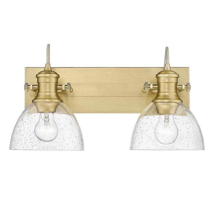 Golden Lighting Hines Brushed Champagne Bronze Seeded Glass Bath Vanity Light