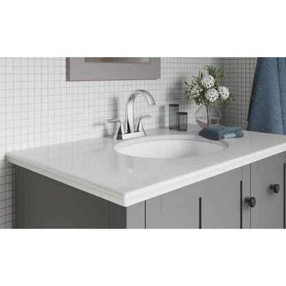 KOHLER Cursiva 4 in. Centerset Double Handle Bathroom Faucet in Polished Chrome