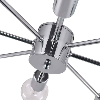 RRTYO Taraji 24.01 in. 8-Light Semi Chrome Semi-Flush Mount