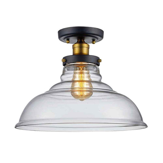Bel Air Lighting Jackson 13.5" Oil Rubbed Bronze Semi-Flush Mount Ceiling Light