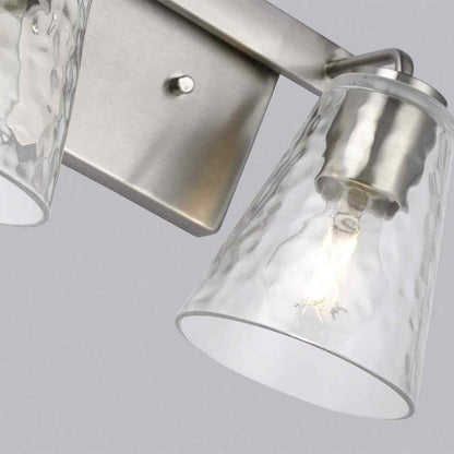 Home Decorators Westbrook 2-Light Brushed Nickel Modern Bathroom Vanity Light