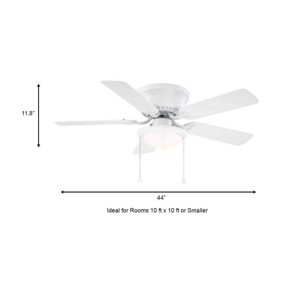 Hugger 44 in. LED Matte White Ceiling Fan AL383CP-MWH