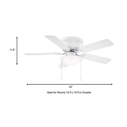 Hugger 44 in. LED Matte White Ceiling Fan AL383CP-MWH