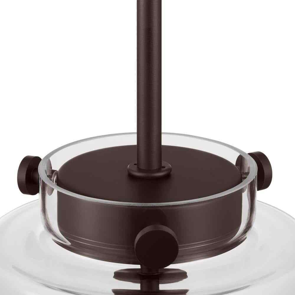 Hampton Bay Mullins 6.75 in.1-Light Oil Rubbed Bronze Mini Pendant Hanging Light