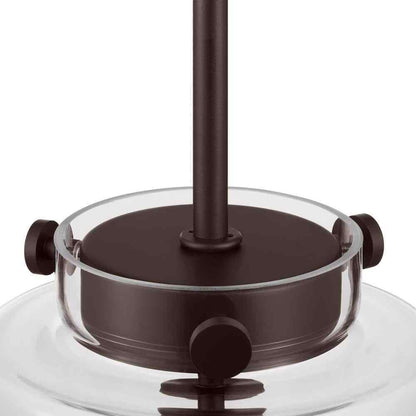 Hampton Bay Mullins 6.75 in.1-Light Oil Rubbed Bronze Mini Pendant Hanging Light
