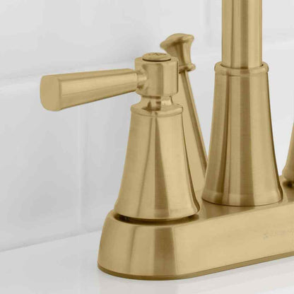 Glacier Bay Melina 4" Centerset 2-Handle High-Arc Bathroom Faucet in Matte Gold