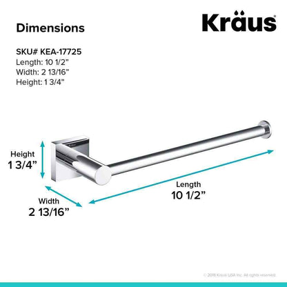 KRAUS Ventus Bathroom 10.5 in. Towel Bar in Chrome KEA-17725CH