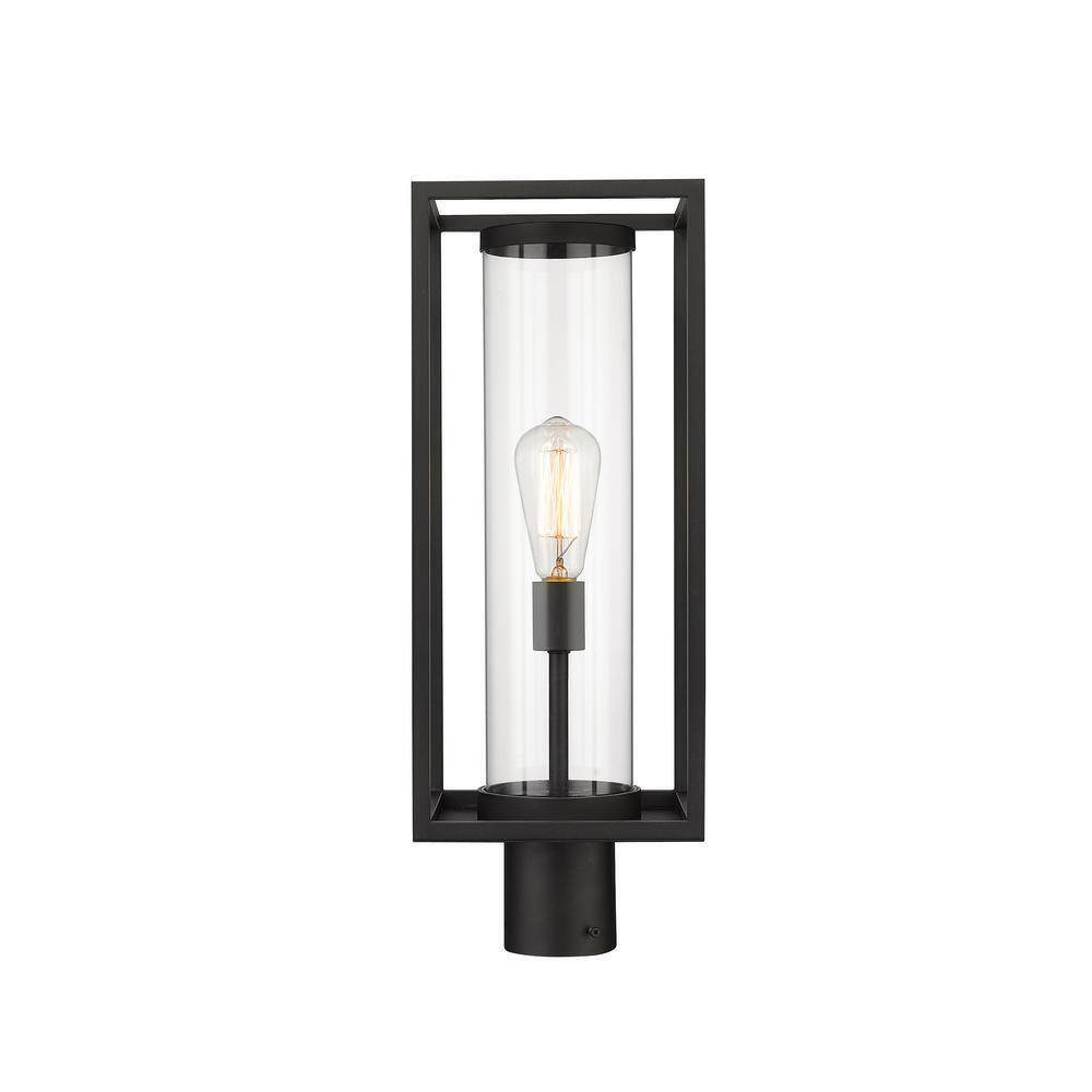 Dunbroch 1-Light Black 22 in. Aluminum Hardwired Outdoor Post Light