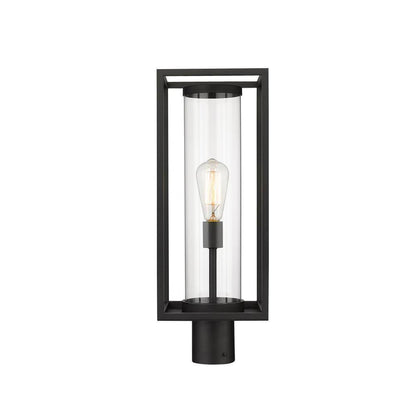 Dunbroch 1-Light Black 22 in. Aluminum Hardwired Outdoor Post Light
