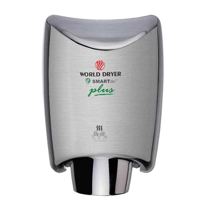 Electric Bathroom Hand Dryer High Efficiency Antimicrobial, Brushed Stainless