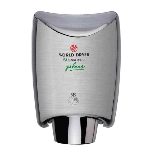 Electric Bathroom Hand Dryer High Efficiency Antimicrobial, Brushed Stainless