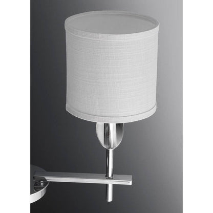 Progress Lighting Status Polished Chrome Fabric Shade Coastal Bath Vanity Light