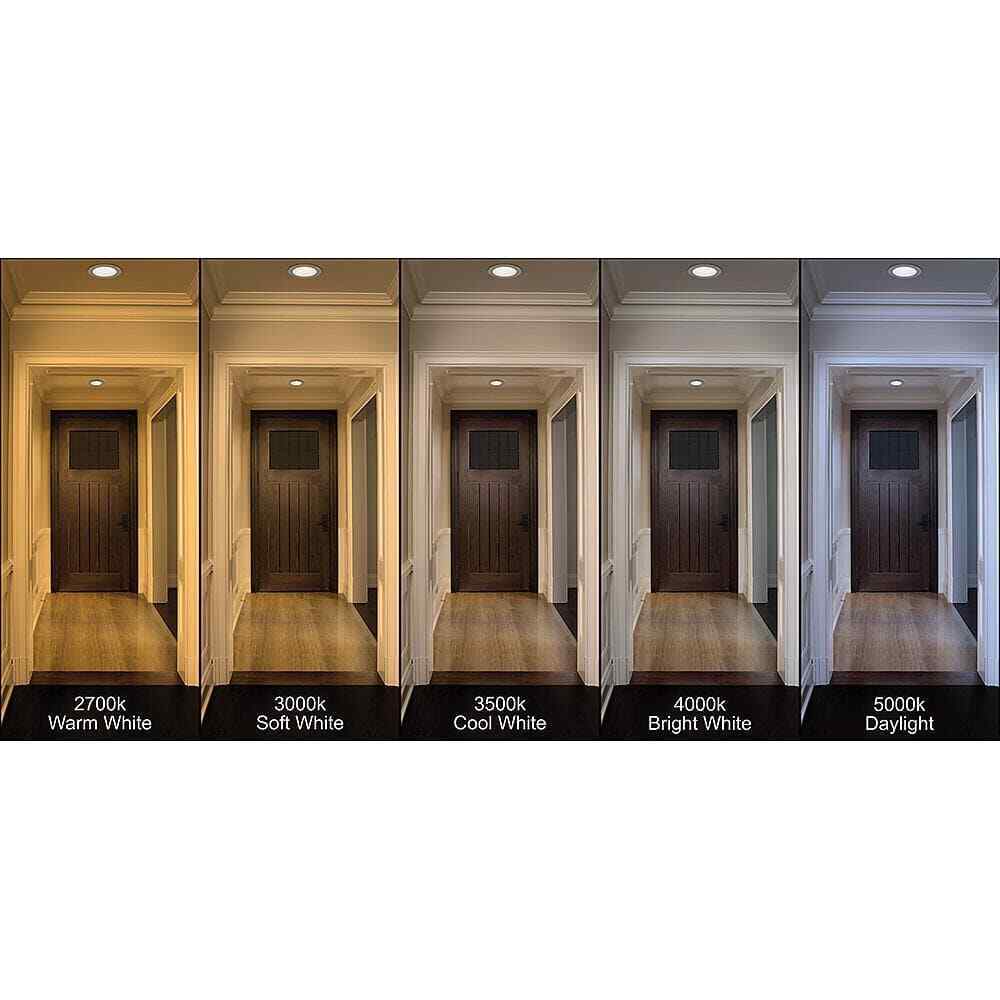Commercial Electric 4 in. Selectable CCT Recessed Light Trim Dimmable Wet Rated