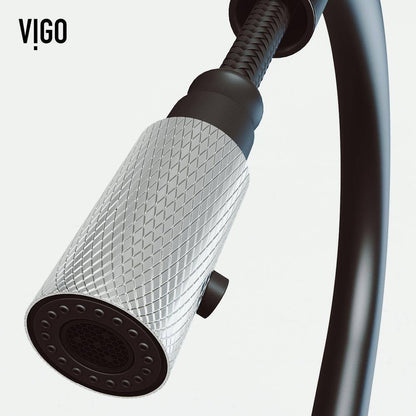 VIGO Bristol Pull-Down Sprayer Kitchen Faucet in Stainless and Black