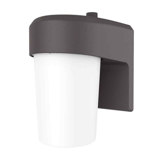 HALO FE 1-Light Bronze LED Outdoor Lantern Sconce with Dusk to Dawn FE12S40FDB