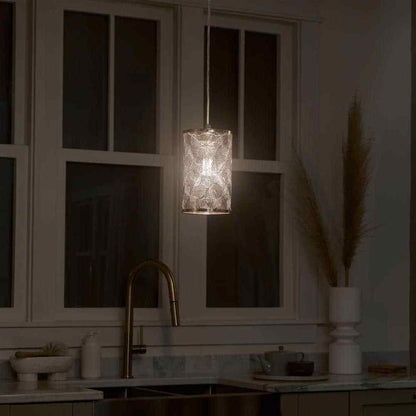 River of Goods Sofia 1-Light Gold Metal Pendant Light With Metal Shade