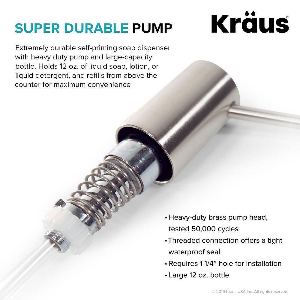KRAUS Kitchen Soap and Lotion Dispenser in Brushed Gold KSD-41BG