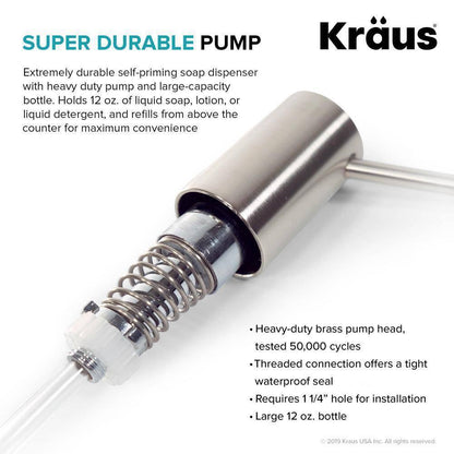 KRAUS Kitchen Soap and Lotion Dispenser in Brushed Gold KSD-41BG